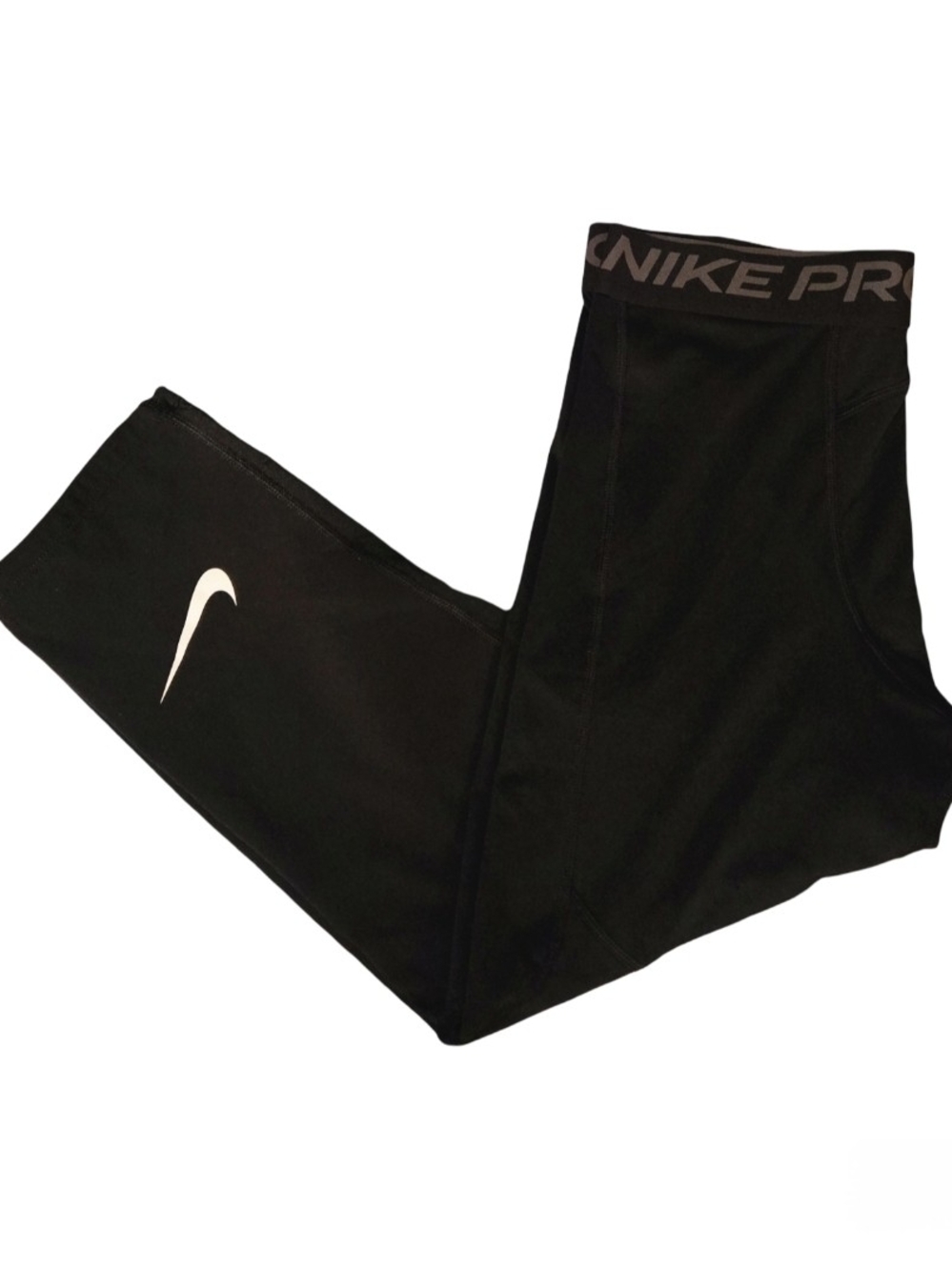 Nike Pro Men's 3/4 Compression Tights Black Athleisure - Size XL